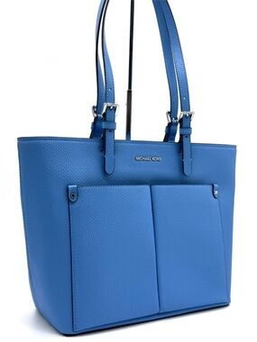 Michael Kors Jet Set Medium Pocket Tote Bag South Pacific Blue
